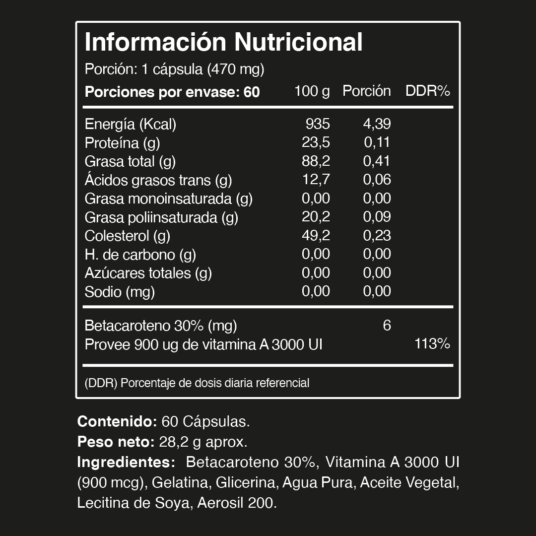 B- Eternal Bronze: Beta carotene